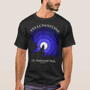 Yellowstone National Park US Wolf Moon Wyoming Mon T-Shirt