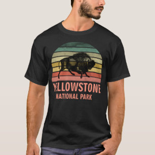 Yellowstone National Park USA Bison Buffalo Vintag T-Shirt