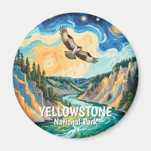 Yellowstone National Park Vibrant Bird Osprey Magnet