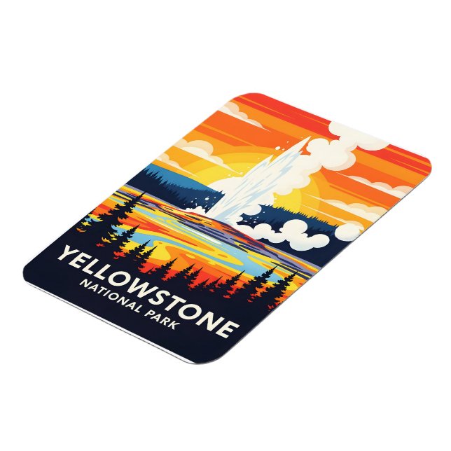 Yellowstone National Park – Vibrant Geyser Magnet (Left Side)
