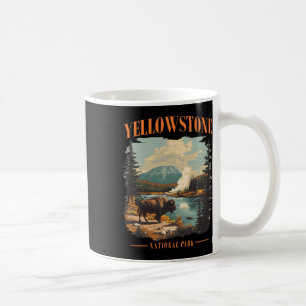Yellowstone National Park Vintage Hiking Camping Coffee Mug