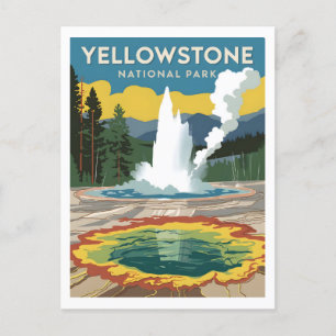 Yellowstone National Park vintage Postcard