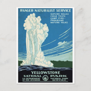 Yellowstone National Park Vintage Poster Postcard