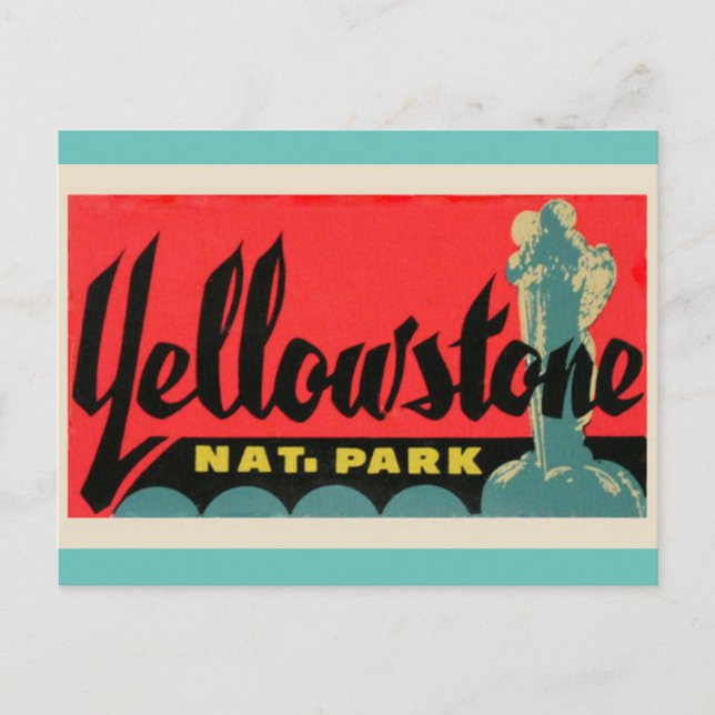 YELLOWSTONE National Park vintage travel Postcard (Front)