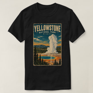 Yellowstone National Park Vintage Travel Poster T-Shirt
