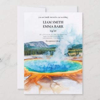 YELLOWSTONE NATIONAL PARK Wedding Invitation