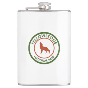 Yellowstone National Park Wolf Hip Flask