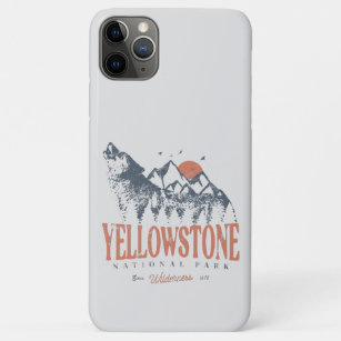 Yellowstone National Park Wolf Mountains Vintage   Case-Mate iPhone Case
