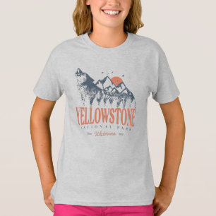 Yellowstone National Park Wolf Mountains Vintage T-Shirt