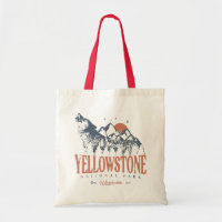 Yellowstone National Park Wolf Mountains Vintage