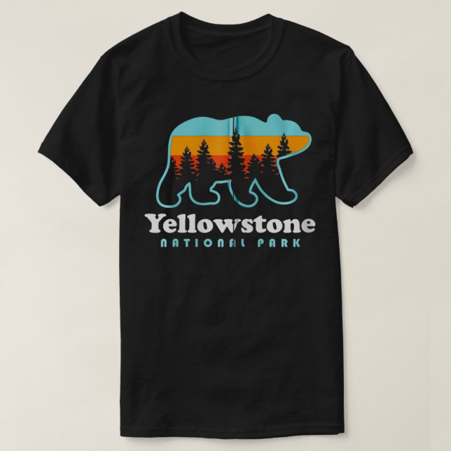 Yellowstone National Park Wyoming Bear Men Women Z T-Shirt (Design Front)