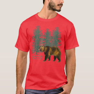 Yellowstone National Park Wyoming Bear Trees Souve T-Shirt