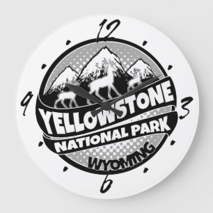 Yellowstone National Park Wyoming black clock
