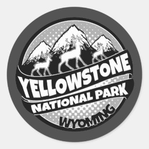 Yellowstone National Park Wyoming black sticker