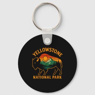 Yellowstone National Park Wyoming Buffalo Bison Su Key Ring