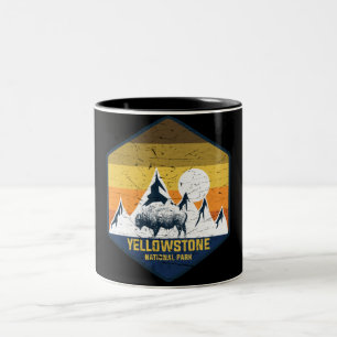 Yellowstone National Park Wyoming Camping And Two-Tone Coffee Mug