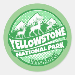 Yellowstone National Park Wyoming green sticker