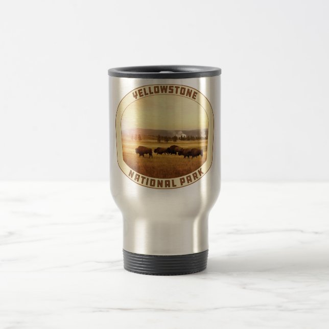 Yellowstone National Park Wyoming Montana Idaho Travel Mug (Center)