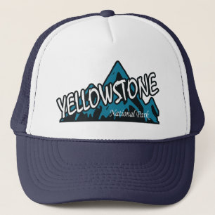 Yellowstone National Park Wyoming Montana Mountain Trucker Hat