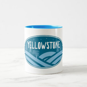 Yellowstone National Park Wyoming Montana Outdoors Two-Tone Coffee Mug