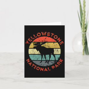 Yellowstone National Park Wyoming Moose Hiking Vin Card