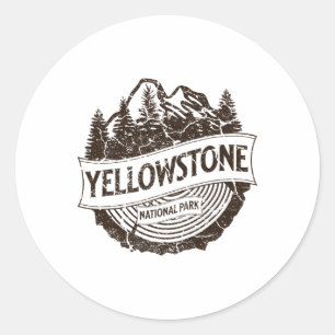 Yellowstone National Park Wyoming Nature Hiking Ou Classic Round Sticker