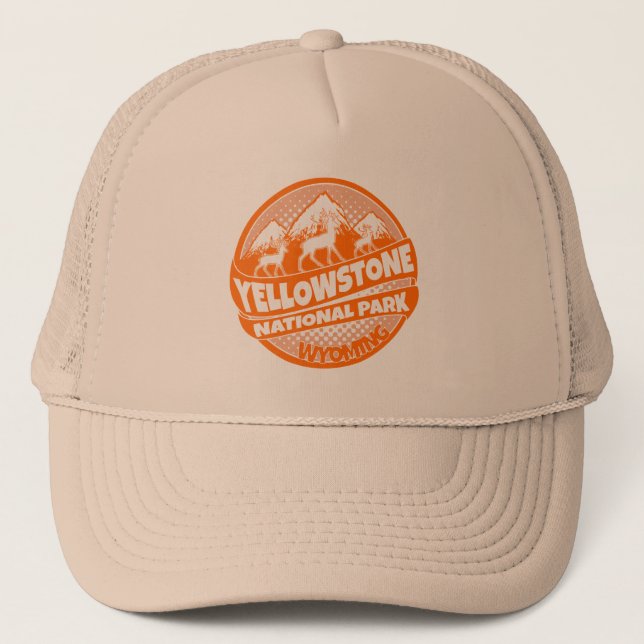 Yellowstone National Park Wyoming orange hat (Front)