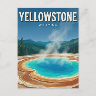 Yellowstone National Park Wyoming Postcard