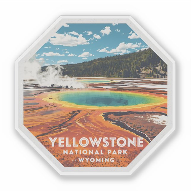 Yellowstone National Park Wyoming Vintage Travel (Front)