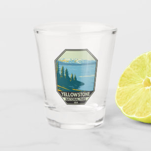 Yellowstone National Park Yellowstone Lake Vintage Shot Glass