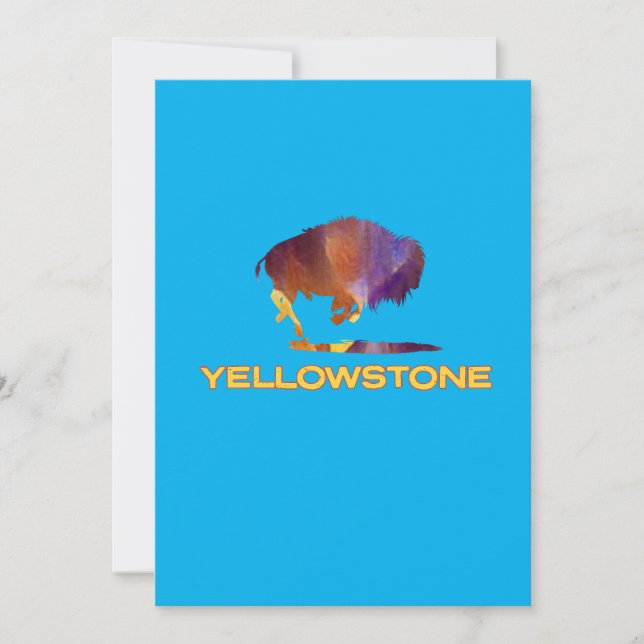 Yellowstone NationalPark with bear Invitation (Front)