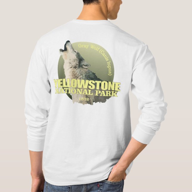 Yellowstone NP (Grey Wolf) WT T-Shirt (Back)