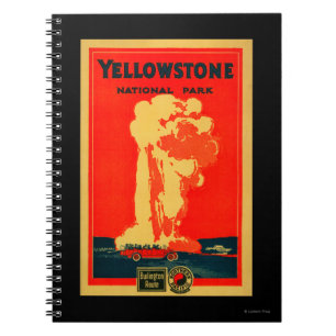 Yellowstone, Old Faithful Advertising Poster Notebook