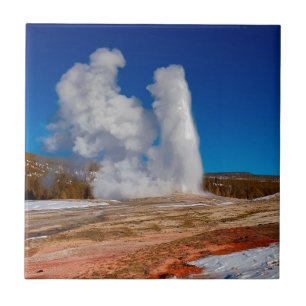 Yellowstone Old Faithful Ceramic Tile