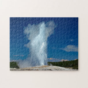 Yellowstone Old Faithful Landscape Photo Jigsaw Puzzle