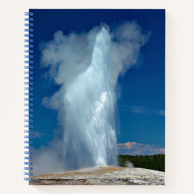 Yellowstone Old Faithful Landscape Photo Notebook (Front)