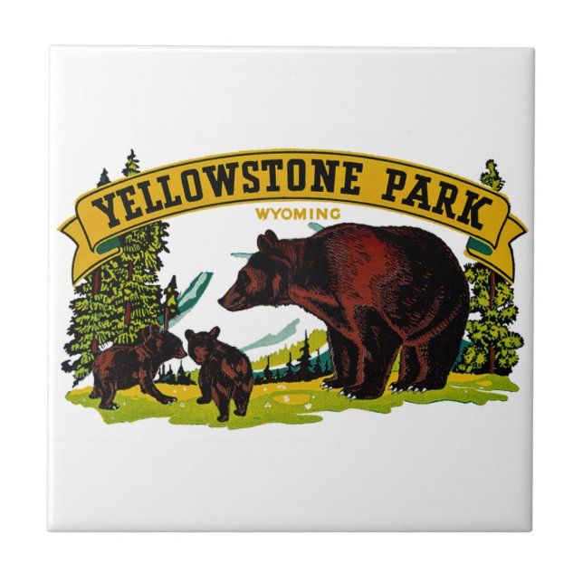 Yellowstone Park Tile (Front)