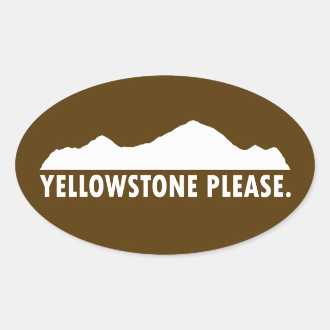 Yellowstone Please Oval Sticker (Front)
