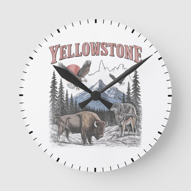 Yellowstone Round Clock (Front)