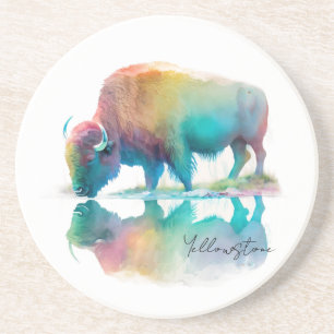 Yellowstone Sandstone Coaster Bison
