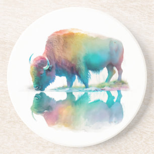 Yellowstone Sandstone Coaster Bison