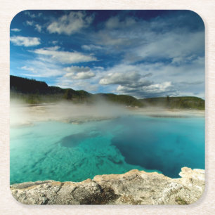 Yellowstone Square Paper Coaster