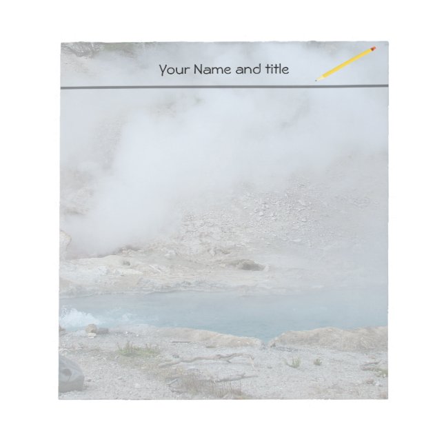 Yellowstone steaming geyser notepad (Front)