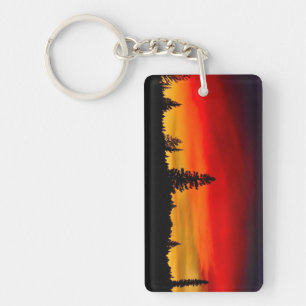 Yellowstone Sunset Key Ring