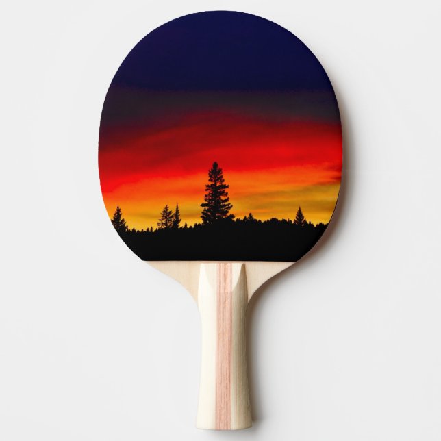 Yellowstone Sunset Ping Pong Paddle (Front)