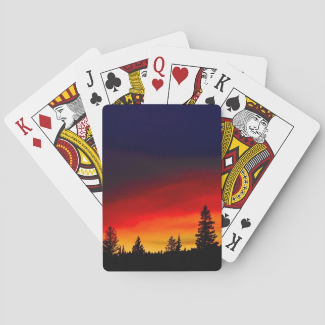 Yellowstone Sunset Playing Cards (Back)