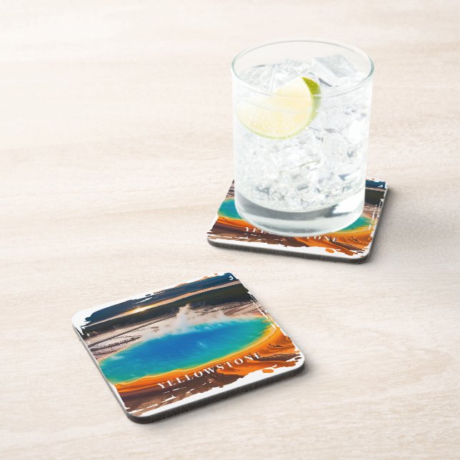 Yellowstone Thermal Hot Spring Beverage Coaster (Right Side)