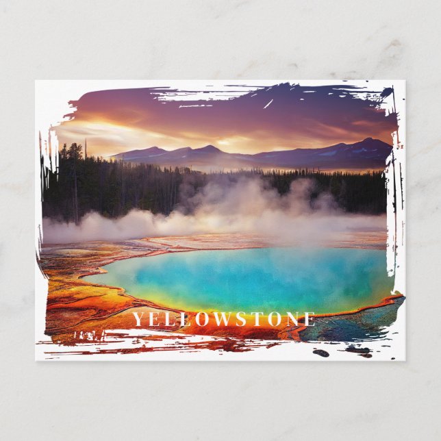 Yellowstone Thermal Hot Spring Postcard (Front)