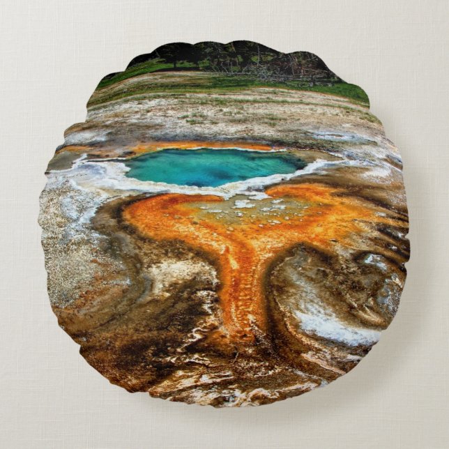 Yellowstone Thermal Pool Round Cushion (Front)