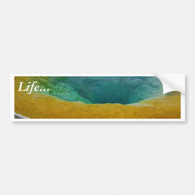 Yellowstone Thermal Spring In Morning Bumper Sticker (Front)
